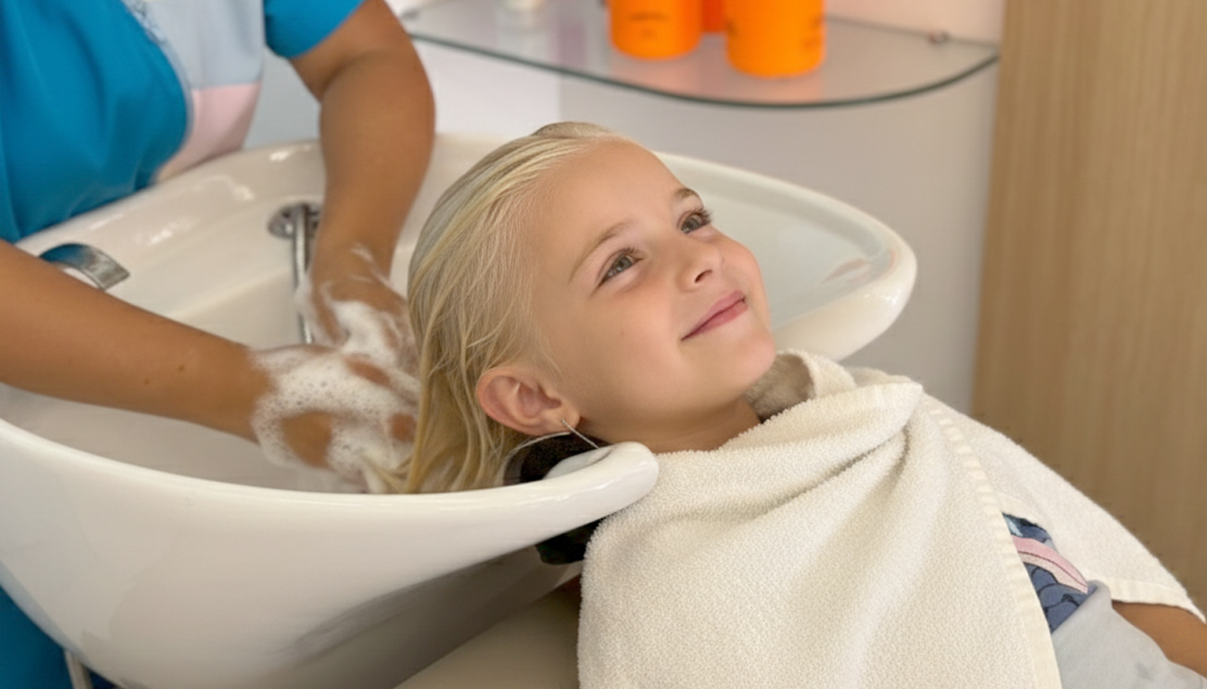Lavagem de Cabelo Infantil em Curitiba | Salão Tio Ge Lavagem de Cabelo Infantil em Curitiba | Salão Tio Ge